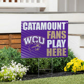 Western Carolina University Coroplast Yard Sign "Fans Play Here", Collegiate, Home