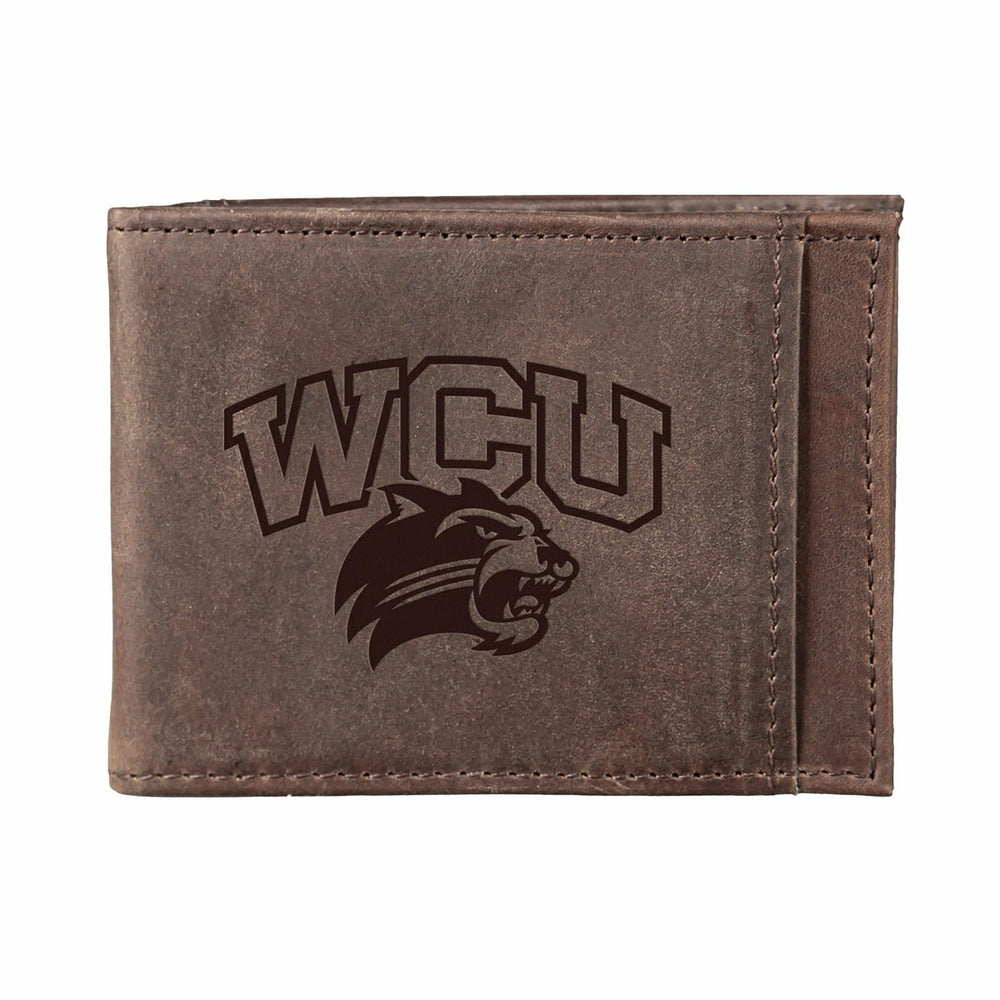 Front Pocket Wallet w/ RFID Blocking, Western Carolina University, Bro, Collegiate, Home