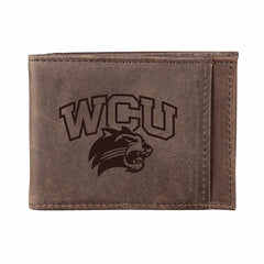 Front Pocket Wallet w/ RFID Blocking, Western Carolina University, Bro, Collegiate, Home
