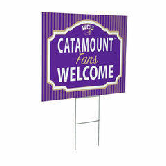 Western Carolina University Coroplast Yard Sign, "Fans Welcome", Collegiate, Home