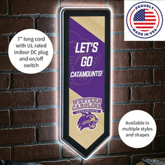 LED Wall Decor, Pennant, Western Carolina University, Collegiate, Home