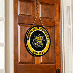 Wichita State University Round Door Décor with Hanging Rope, 18x18, Collegiate, Home