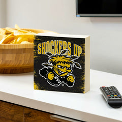 Wichita State University Plock, Down Home Fans, 6x6, Collegiate, Home
