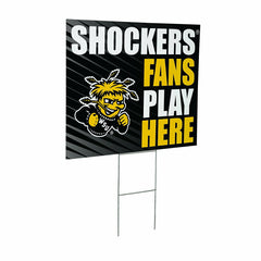Wichita State University Coroplast Yard Sign "Fans Play Here", Collegiate, Home
