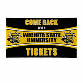 28" x 16" PVC Trapper Mat, Come Back with Tickets, Wichita State Unive, Collegiate