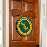 William & Mary Round Door Décor with Hanging Rope, 18x18, Collegiate, Home