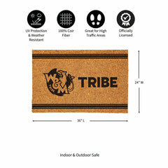 William & Mary Large One Color Coir Mat, 36"x24", Collegiate