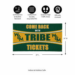 28" x 16" PVC Trapper Mat, Come Back with Tickets, William & Mary, Collegiate