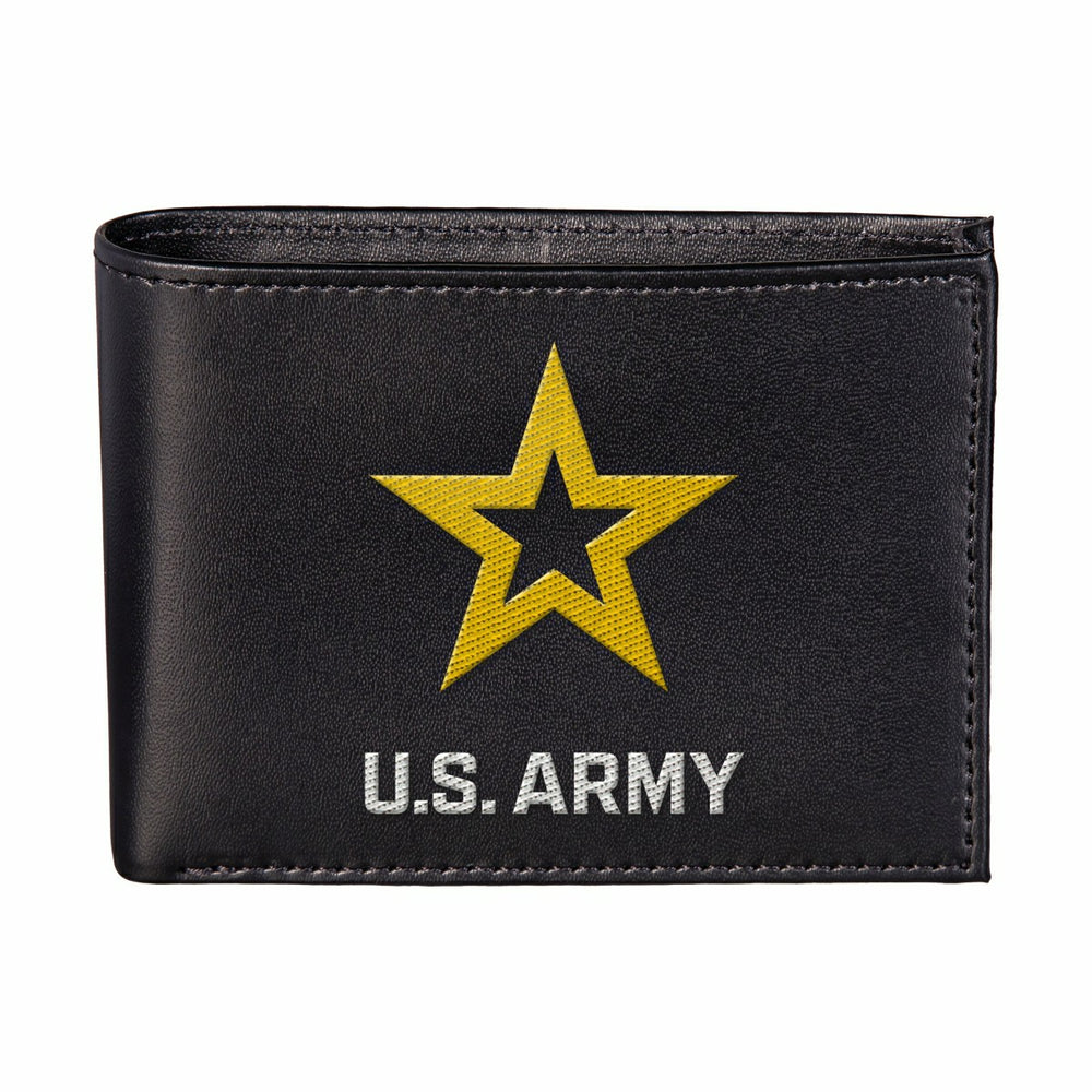 U.S. Army Black Bi-Fold Embroidered Wallet w/ RFID Blocking, US Military, Home