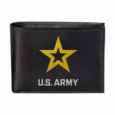 U.S. Army Black Bi-Fold Embroidered Wallet w/ RFID Blocking, US Military, Home