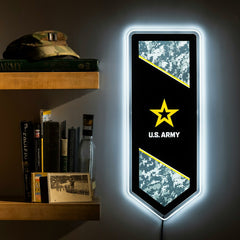 US Army Military Pennant Glazelite LED Decor, US Military, Home