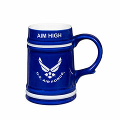 US Air Force Ceramic Stein Cup, 24oz, US Military, Home