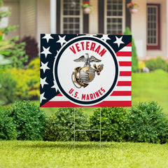 US Marine Corps Coroplast Yard Sign, US Military, Home