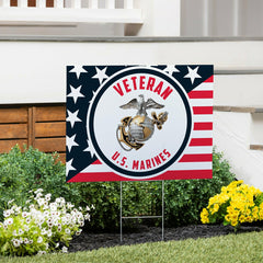 US Marine Corps Coroplast Yard Sign, US Military, Home