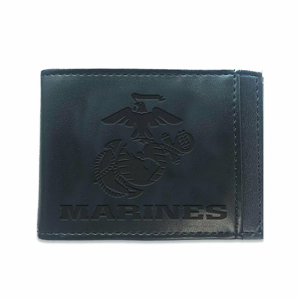 US Marine Corps Black Front Pocket Wallet with RFID Blocking, US Military, Home