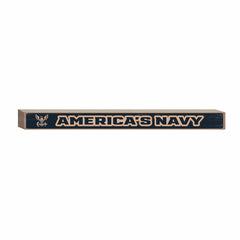 US Navy Engraved Wood Sign, 1.5" x 18", US Military, Home