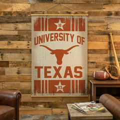 University of Texas, Canvas Wall Tapestry, Large, 54x36, Home, Collegiate