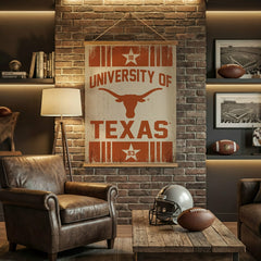 University of Texas, Canvas Wall Tapestry, Large, 54x36, Home, Collegiate