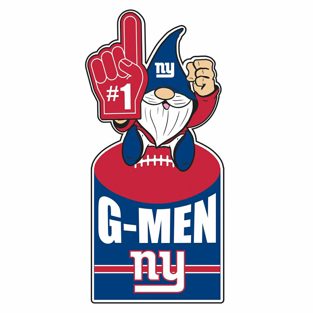 New York Giants Gnome Metal Sign 10"L x 30"H, Home, NFL