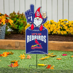 St Louis Cardinals Gnome Metal Sign 10"L x 30"H, Home, MLB
