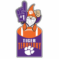 Clemson University Gnome Metal Sign 10"L x 30"H, Home, Collegiate
