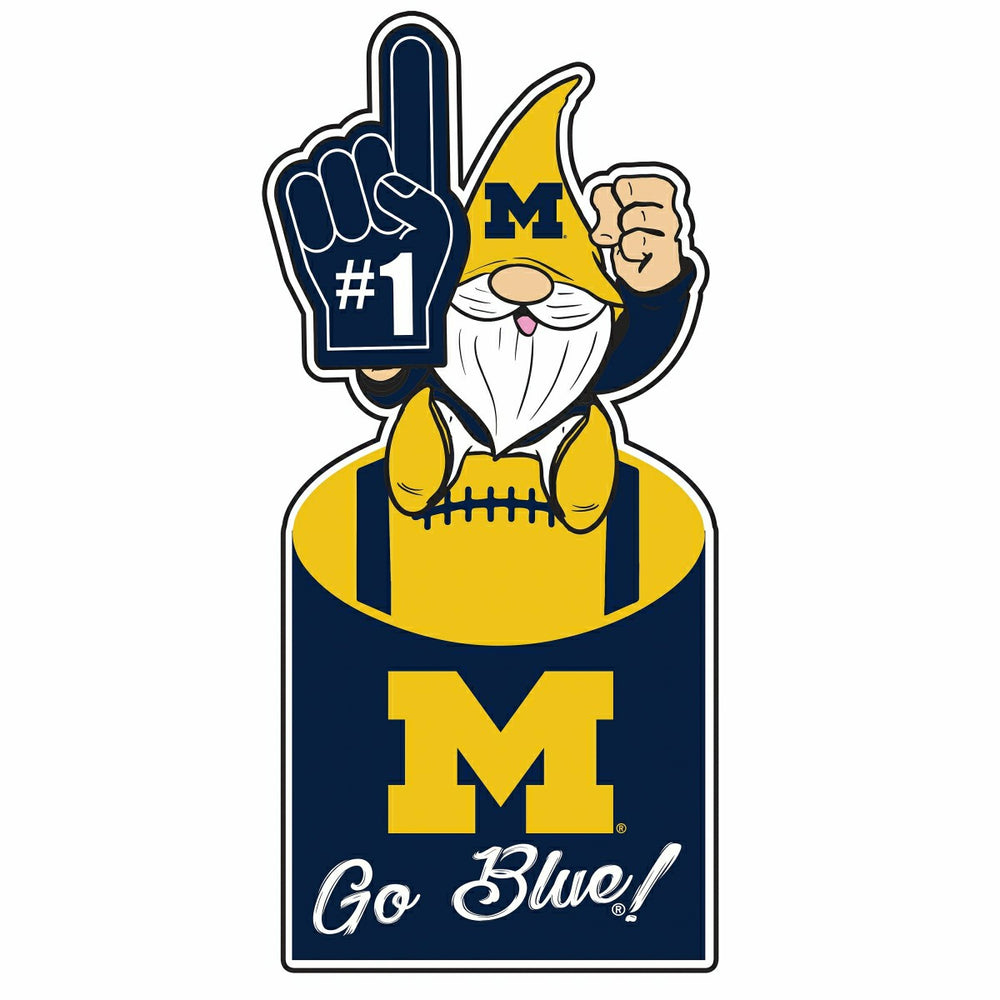 University Of Michigan Gnome Metal Sign 10"L x 30"H, Home, Collegiate