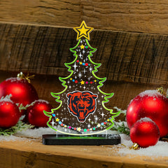 Chicago Bears NFL Football Holiday Tree Desklite LED Decor, Home, NFL