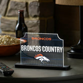 Denver Broncos NFL Football Rectangle Desklite LED Decor, Home, NFL