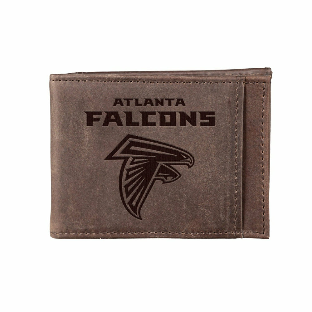 Front Pocket Wallet w/ RFID Blocking, Atlanta Falcons, Brown, NFL, Home