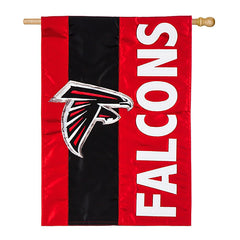 Double-Sided Embellished NFL Team Pride Applique House Flag, Atlanta F, NFL, Home
