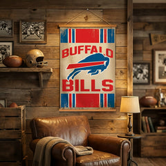 Buffalo Bills, Canvas Wall Tapestry, Medium, 36x24, NFL, Home