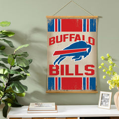 Buffalo Bills, Canvas Wall Tapestry, Medium, 36x24, NFL, Home