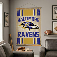 Baltimore Ravens, Canvas Wall Tapestry, Large, 54x36, NFL, Home