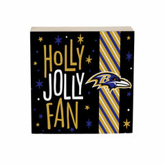 Baltimore Ravens Block, Holiday, 6x6, NFL, Home
