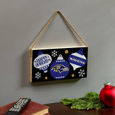 Baltimore Ravens Holiday Wood Wall Sign, 6x11, NFL, Home