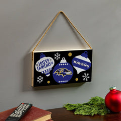 Baltimore Ravens Holiday Wood Wall Sign, 6x11, NFL, Home