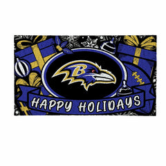 Baltimore Ravens Holiday PVC Mat, 28"x16", NFL