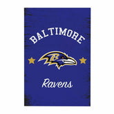 Baltimore Ravens Wood Wall Sign, 16x24, NFL, Home
