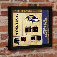 Scoreboard Wall Clock, Baltimore Ravens, NFL, Home