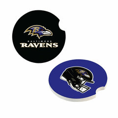 Baltimore Ravens Car Coaster Set, 2pc, NFL