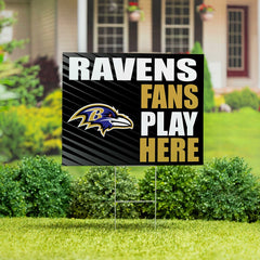 Baltimore Ravens Coroplast Yard Sign "Fans Play Here", NFL, Home