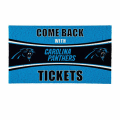 28" x 16" PVC Trapper Mat, Come Back with Tickets, Carolina Panthers, NFL