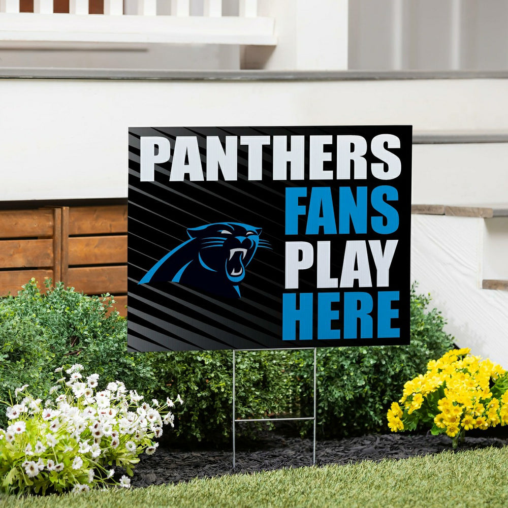 Carolina Panthers Coroplast Yard Sign "Fans Play Here", NFL, Home