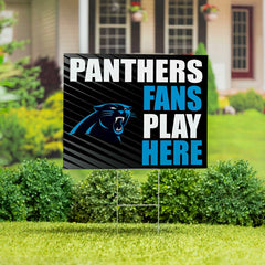 Carolina Panthers Coroplast Yard Sign "Fans Play Here", NFL, Home