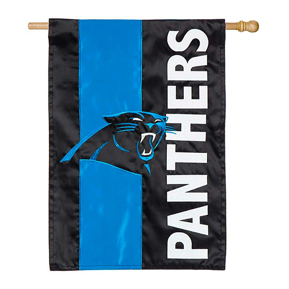 Double-Sided Embellished NFL Team Pride Applique House Flag, Carolina , NFL, Home
