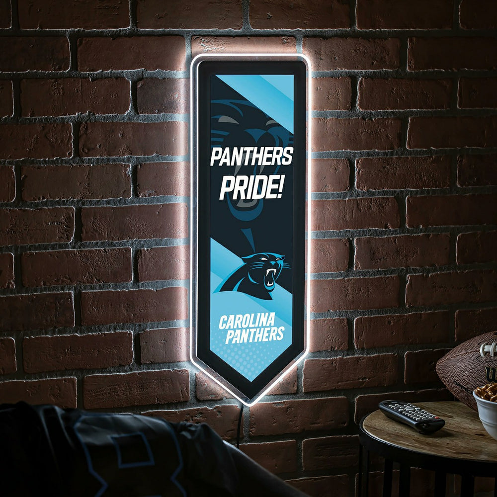 LED Wall Decor, Pennant, Carolina Panthers, NFL, Home