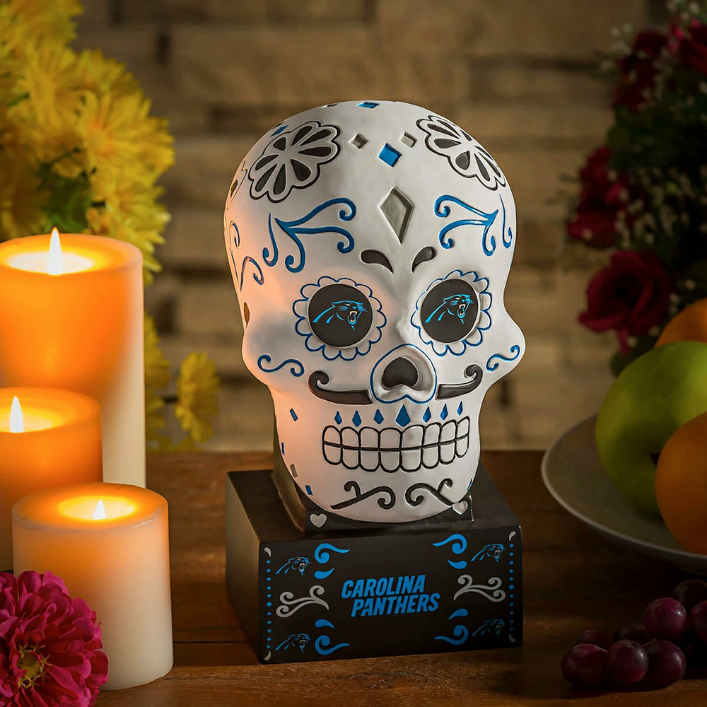 Carolina Panthers Sugar Skull Statue, NFL, Home
