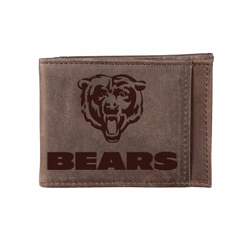 Front Pocket Wallet w/ RFID Blocking, Chicago Bears, Brown, NFL, Home
