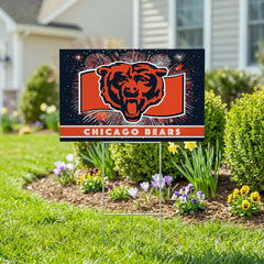 Chicago Bears Yard Sign, Patriotic, NFL, Home