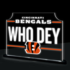 Cincinnati Bengals NFL Football Rectangle Desklite LED Decor, NFL, Home